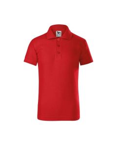 Malfini Детска тениска Pique Polo 222, размер 122 cm, възраст 6 години, червена