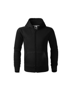 Malfini Детски суитшърт Zipper 412, поларен, размер 122 cm, възраст 6 години, черен