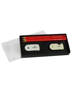 Faber-Castell Кoмплект моливи, гума и острилка Xmas
