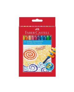 Faber-Castell Восъчни пастели Twist, 12 цвята