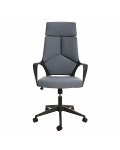 Директорски стол Force Black, текстил, Tilt механизъм, до 120 kg, сив