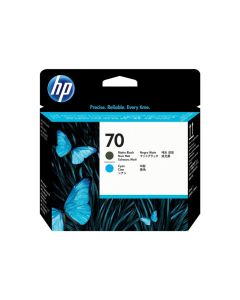 HP 70 original printhead C9404A matte black and cyan standard capacity 1-pack