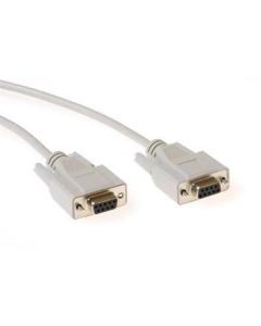 Кабел ACT AK2316, RS232 женско - RS232 женско, 3 м, 9 pin, Бял, Булк
