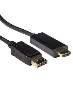Кабел ACT AK3992, DisplayPort мъжко - HDMI-A мъжко, 5 м, Черен, Булк