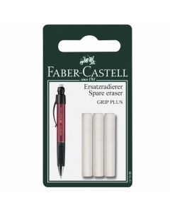 Faber-Castell Гума за автоматичен молив Grip Plus, резервна, 3 броя в блистер