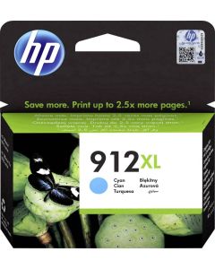 Оригинален патрон HP 912XL, 3YL81AE, 825 страници-5%, Cyan