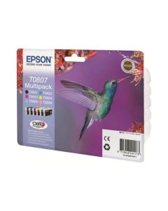 EPSON T0807 ink cartridge black and five colour