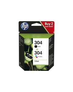 HP 304 2-Pack Black-Tri-color Original Ink Cartridges