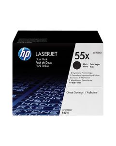 HP 55X, 12.500 страници, Черен, Оригинална, 2 броя