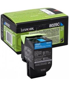 LEXMARK 802SC toner cartridge cyan standard