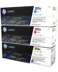 HP 305A original Toner cartridge CF370AM cyan magenta yellow standard capacity 2.600 pages 3-pack