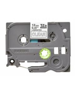 BROTHER TZE135 12mm WHITE ON CLEAR