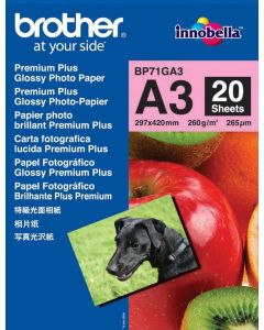 BROTHER BP-71GA3 Glossy photo inkjet 260g-m2 A3 20 sheets 1-pack