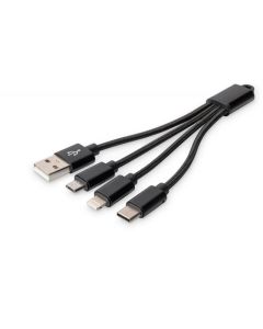 ASSMANN DB-300160-002-S: DIGITUS, USB A към Lightning + Micro USB + Type-C
