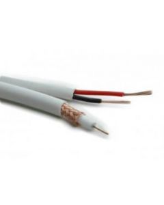 Коаксиален кабел RG59 CU + 2x0,75mm CCA БЯЛ, 200 метра