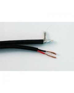 Коаксиален кабел RG59 CU + 2x0,75mm CCA ЧЕРЕН, 200 метра