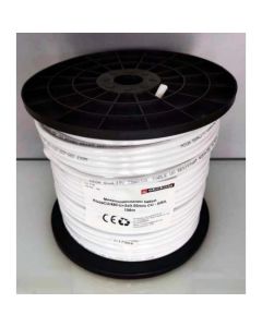 Микрокоаксиален кабел RG59CU/48CU+2x0.50mm CU - БЯЛ, 100m