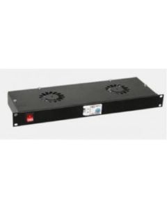 Вентилаторен блок за 19" RACK - 2 вентилатора + термостат