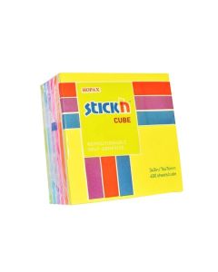 Stick'n Самозалепващи се листчета Rainbow, 76 x 76 mm, неонови, 400 листа