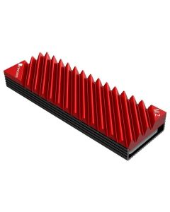 Пасивен охладител Jonsbo M.2 SSD, оребрен, Червен