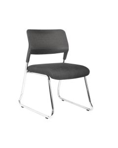 Посетителски стол RFG Evo 4S M, текстил, метална основа, до 120 kg, черен