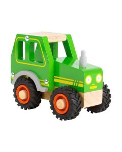 Small Foot Трактор, дървен, зелен, 13 х 7 х 10 cm