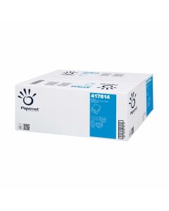 Тоалетна хартия Papernet Simplify, на пачка, двупластова, 21 х 11 cm, 224 къса, 40 броя