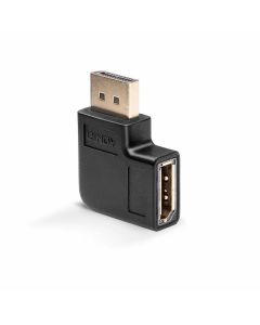 LINDY LNY-41333 :: DisplayPort 1.4 ъглов адаптер, A-A, M-F, 90° надясно