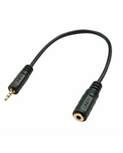 LINDY LNY-35698, TRS Stereo 2.5 мм - 3.5мм Jack, черен, 0.20 м