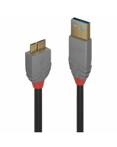 LINDY LNY-36768 :: USB 3.0 кабел, Anthra Line, Type A-Micro-B, M-M, черен, 3.0 м