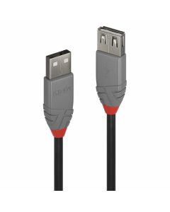 LINDY LNY-36705 :: USB 2.0 кабел, Anthra Line, Type A-А, M-F, удължителен, 5.0 м