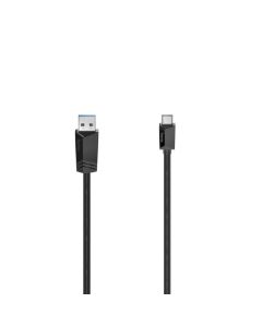 Кабел HAMA USB-C мъжко-USB-A мъжко, USB 3.2 Gen 1, 5Gbit-s, 0.75 м., Черен