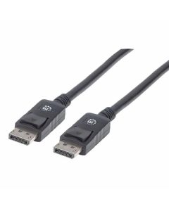 Manhattan Кабел DisplayPort Male - DisplayPort Male, 2 m, черен