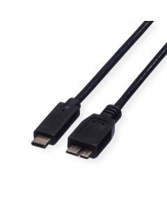ROLINE 11.02.9006 :: USB 3.2 Gen 1 кабел, C-Micro B, M-M, черен, 1.0 м