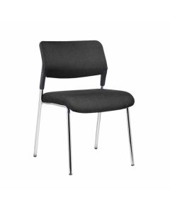 Посетителски стол RFG Evo 4L M, текстил, метална основа, до 120 kg, черен