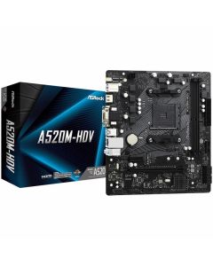 ASROCK Main Board Desktop A520M-HDV (AM4, 2xDDR4, PCIe 3.0 x16, mATX, retail)