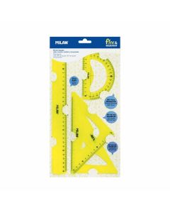 Milan Чертожен комплект Acid Flex & Resistant, 4 части, жълт