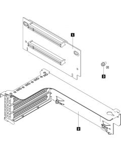 LENOVO ThinkSystem SR550-SR650 x16-x8 PCIe FH Riser 1 Kit