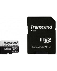 Transcend 128GB micro SD w- adapter UHS-I U3 A2 Ultra Performance