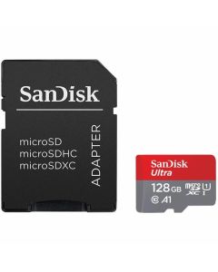 SANDISK Ultra microSDXC 128GB + SD Adapter 100MB-s Class 10 UHS-I