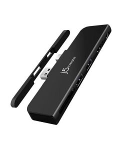 Докинг станция j5create JDD320B, за MS Surface Pro 4-5-6, USB-A Mini DP, Черна