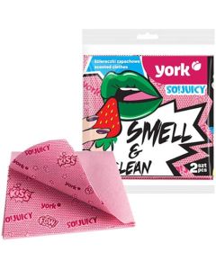 Кърпа York So!Juicy, ароматизирана, ягода, 2 броя