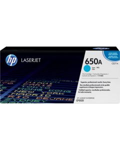 HP 650A Cyan Original LaserJet Toner Cartridge