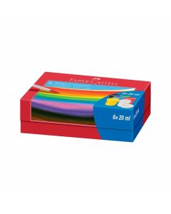 Faber-Castell Темперни бои, 20 ml, 6 цвята, в бурканчета