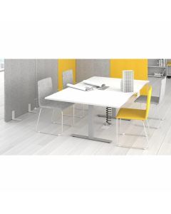 Работно Narbutas Заседателна маса T-Easy, 2000x1200x740 mm, бял меламин, бял метал, крак тип I