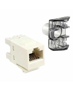 AMP жак инсърт категория 6, SL 110 Connect, U-UTP, без капаче, бял, COMMSCOPE