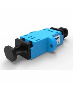 LC дуплексен оптичен адаптер, мултимод OM3 XG 50-125, аква, COMMSCOPE