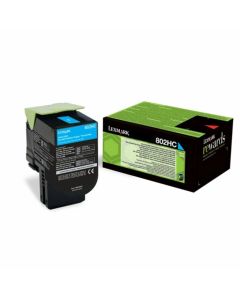 Оригинална тонер касета Lexmark 80C2HCE, 3000 страници-5%, Cyan