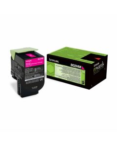 Оригинална тонер касета Lexmark 80C2HME, 3000 страници-5%, Magenta