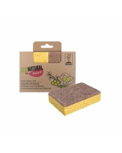 Домакинска гъба York Eco Natural, без канал, целулоза, 2 броя